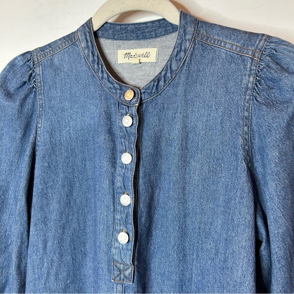 Madewell Denim Patch-Pocket Popover Shirtdress size XS - Picture 3 of 9